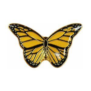 Gold Monarch Butterfly Enamel Pin- Beautiful Cute Nature Animal Apparel Gift NWT